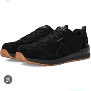 SKETCHERS Black and Tan Suede Sneakers/Work Shoes NTW Men's SIZE 9.5